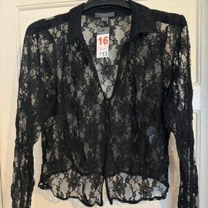 Primark Black lace shirt